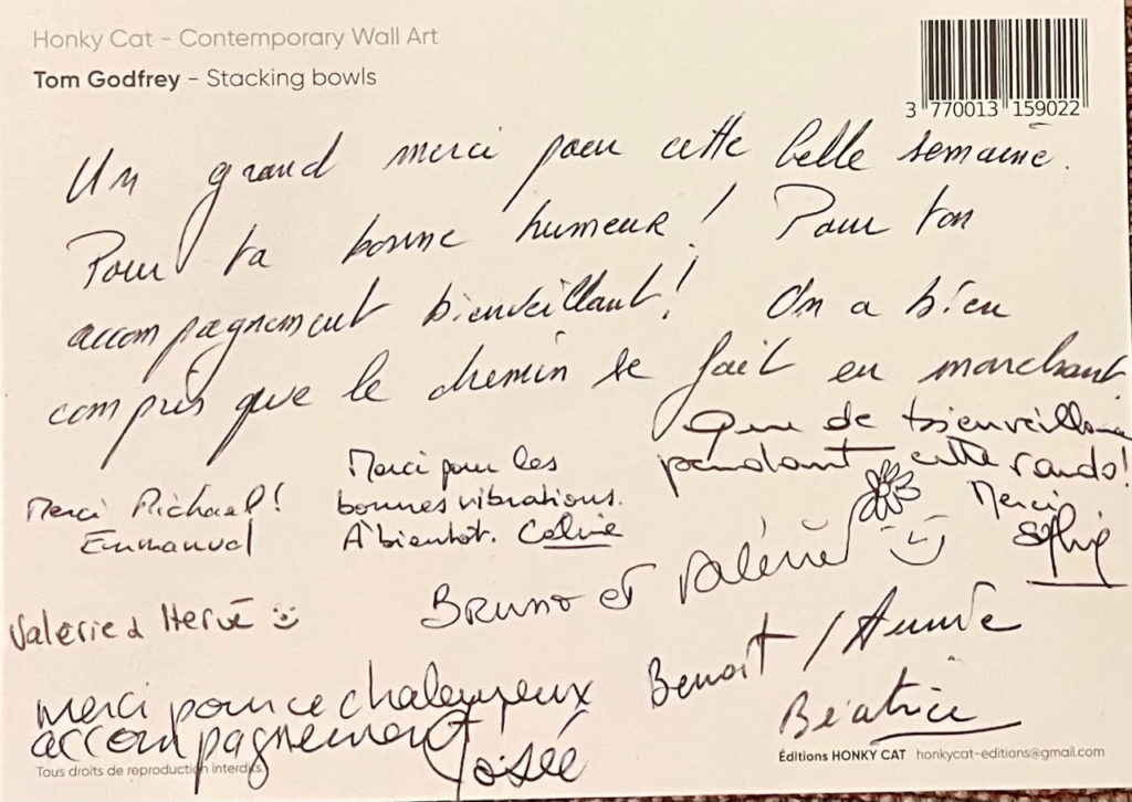 Remerciments groupe après un séjour randonnée Collioure à cadaquès