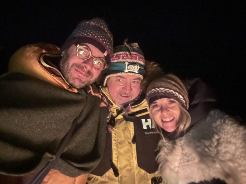 Christelle NALET, Peter Fourbears Armstrand et Michael ROUHAUD organisateurs des voyages chamaniques en laponie suédoise