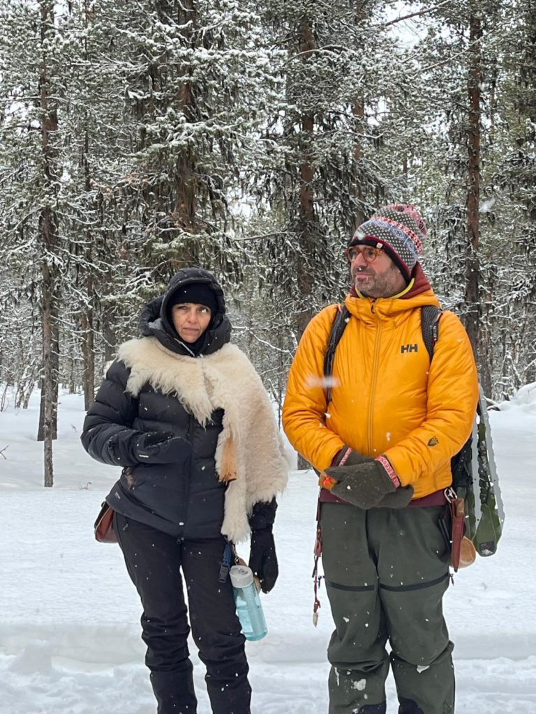 Christelle NALET et Michaël ROUHAUD en laponie suédoise en Février 2025