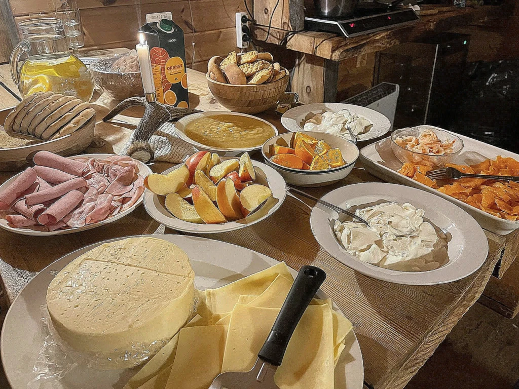PDJ préparé notre cheffe cuisine Marion bonetto en laponie suédoise