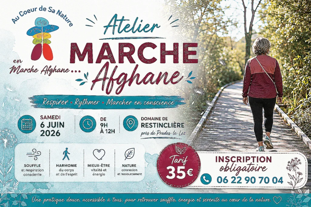 Atelier marche afghane à Montpellier