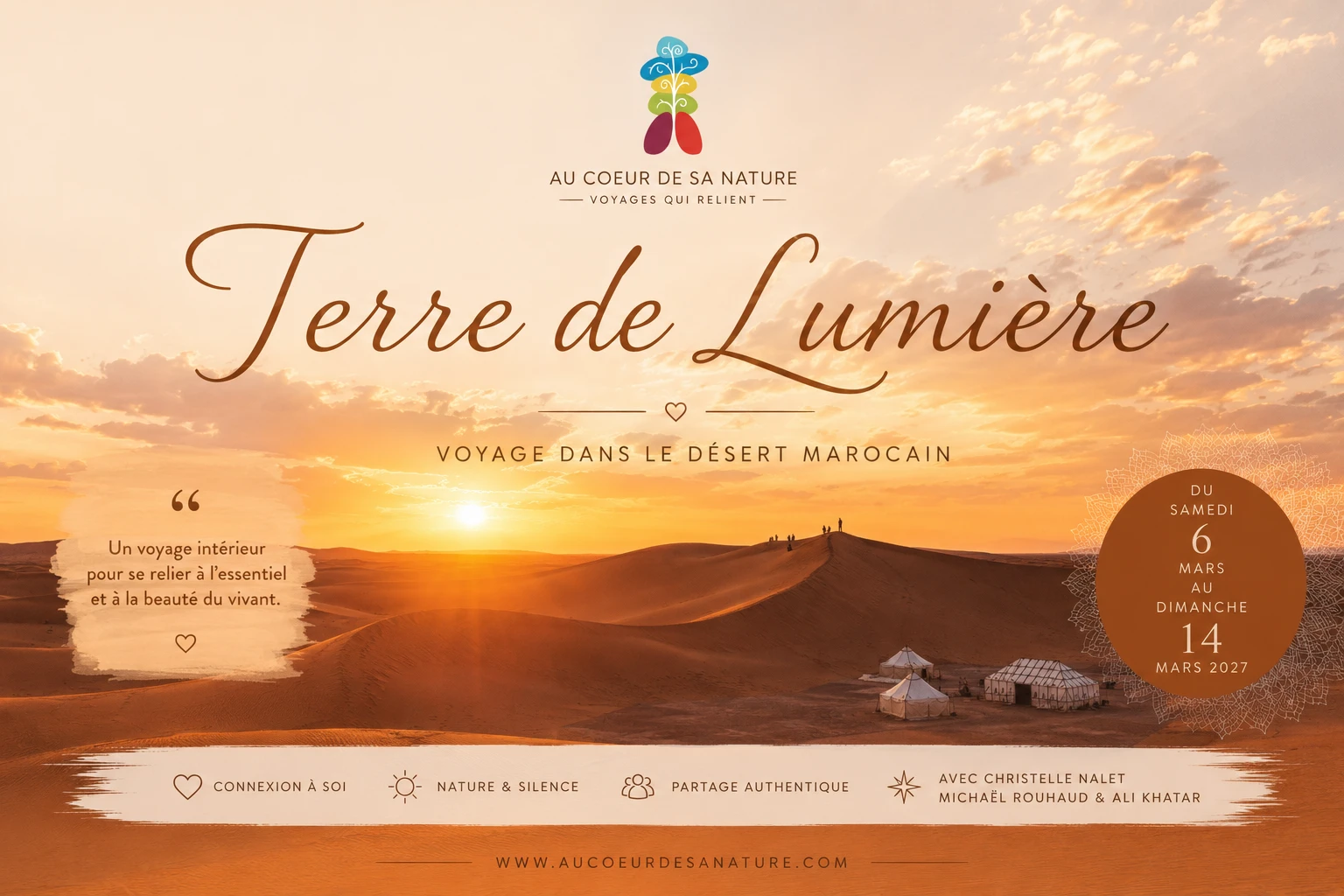 Terre de Lumière voyage initiatique et chamanique au coeur du désert marocain